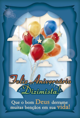 Cartão de Aniversário para Dizimistas Modelo CAZ116 