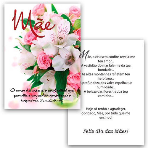 Cartão Dia das Mães Modelo CDM0041