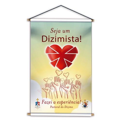 BN21 Banner Seja um Dizimista, Pastoral do Dízimo Com Opção de Personalizar