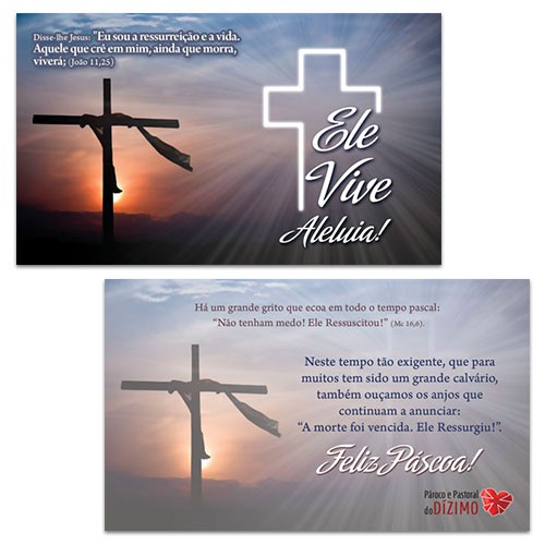 Cartão de Páscoa Modelo 15x9cm CGR2201