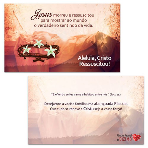 Cartão de Páscoa Modelo 15x9cm CGR2203
