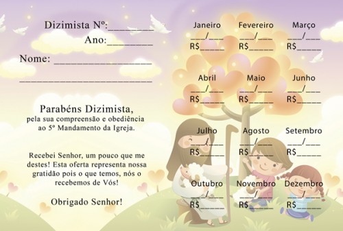 Carteirinha do Dizimo Mirim Modelo CAR15