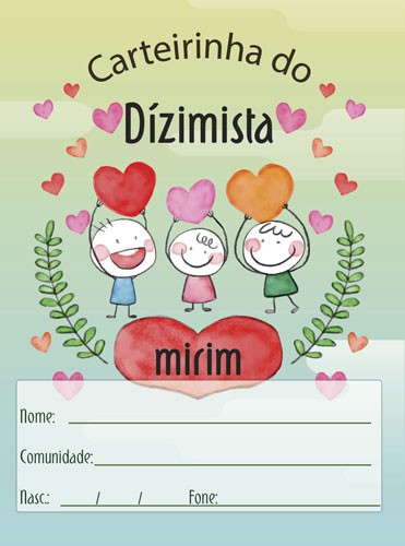Carteirinha do Dizimo Mirim Modelo CAR1808