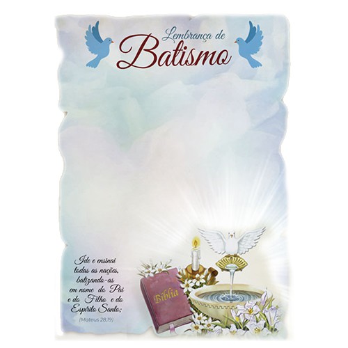 Certificado de Batismo BTS07 Sem Texto
