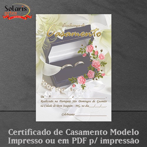 Certificado de Casamento CMT137