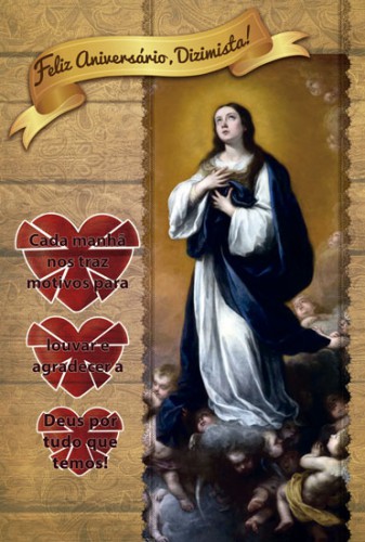 Cartão de Aniversário Nossa Senhora da Imaculada Conceição - Série 0003