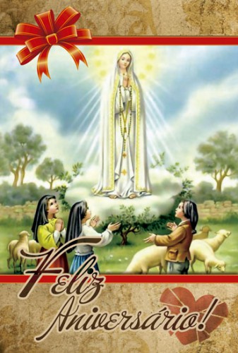 Cartão de Aniversário Nossa Senhora de Fátima - Série 0004
