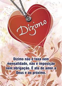 Cartão com Oração do Dizimista Católico CMD10