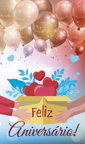 Cartão de Aniversário para Dizimistas Modelo CAZ2202