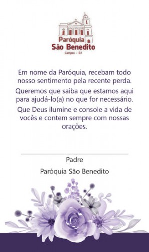 Cartão Luto, Falecimento Mod.2201