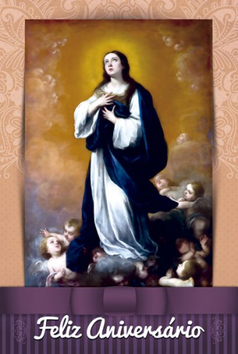 Cartão de Aniversário Nossa Senhora da Conceição - Modelo 01