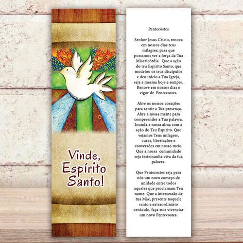 Pentecostes Divino Espirito Santo Marcador de Livro Modelo PNT01