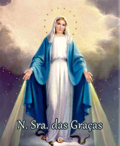 Nossa Senhora das Graças Imã de geladeira 4x5 Modelo 02