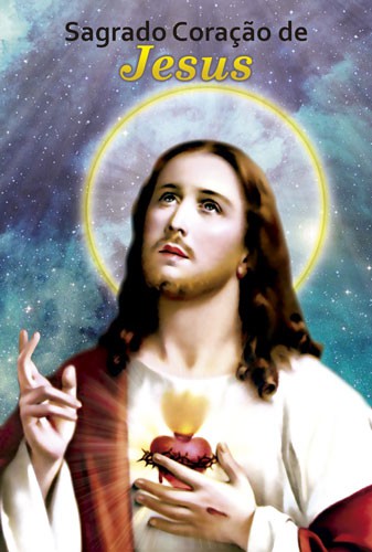 Sagrado Coração de Jesus Cartão Oração 10x15 Modelo 02