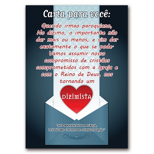 32_Cartaz do Dízimo Carta para Você 30x42 Pct 3un