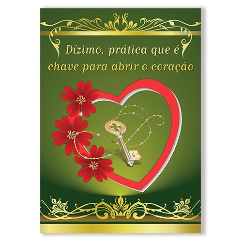 28_Cartaz do Dízimo Chave para Abrir o Coração 30x42