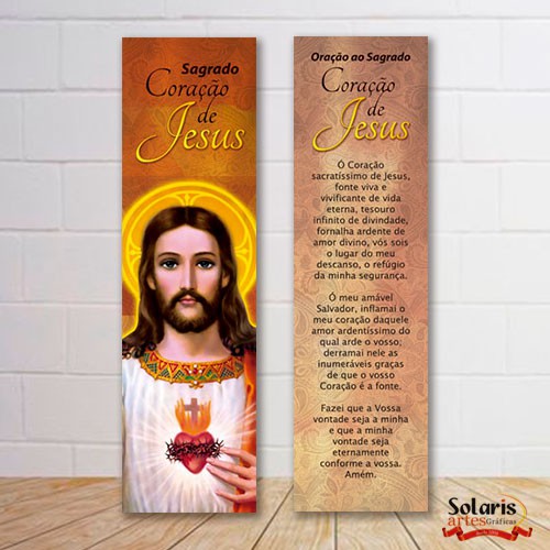 Sagrado Coração de Jesus Marcador de Livro Lembrança Catolica Modelo 02