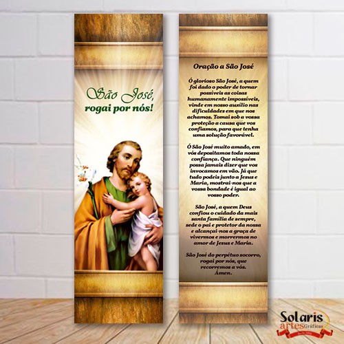 São José Marcador de Livro Lembrança Catolica Modelo 0119