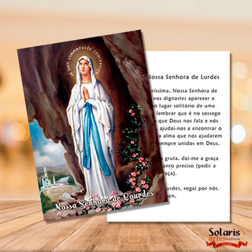 Nossa Senhora de Lourdes Cartão de bolso 10x7 Cod. COM04