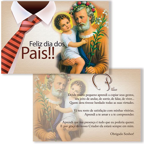 CGP73 Cartão Feliz Dia dos Pais Padroeiro São José