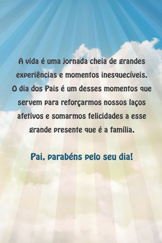 CGP62 Cartão Feliz Dia dos Pais Jesus e Crianças