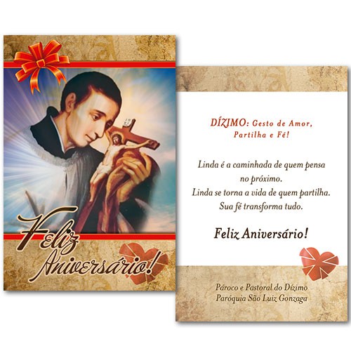 Cartão de Aniversário São Luís Gonzaga - Série 0004
