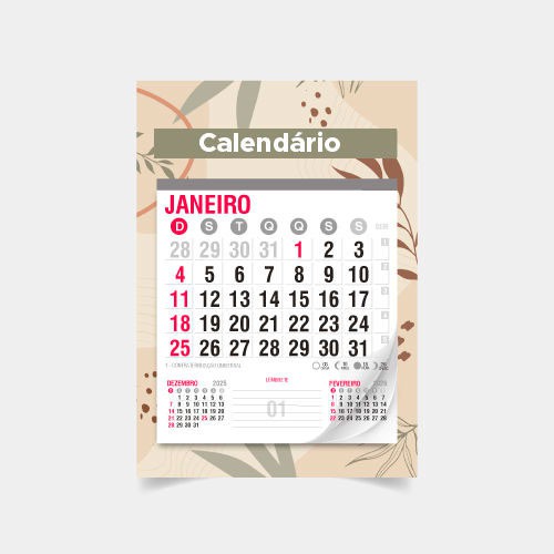 CAL2000 Calendário com bloco 2027 Personalizado 24x35cm