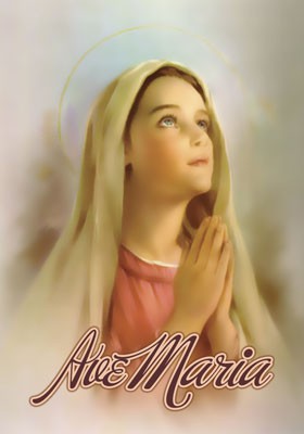 Santinho Oração Ave Maria 6,5x9,5 