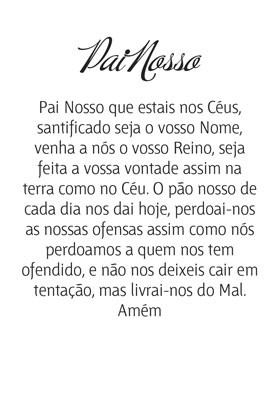 Santinho Oração Pai Nosso 6,5x9,5 