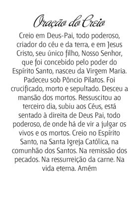 Santinho Oração Credo/Creio 6,5x9,5 