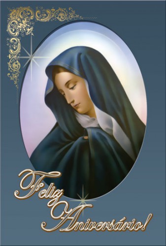 Cartão de Aniversário Nossa Senhora das Dores - Modelo 00