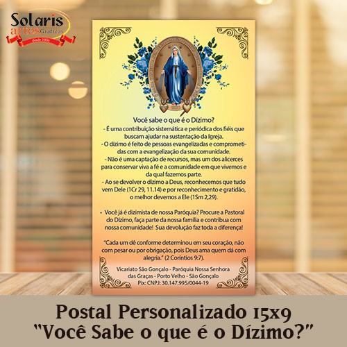 Mensagem para Dizimista Você Sabe o que é o Dízimo? Personalizado