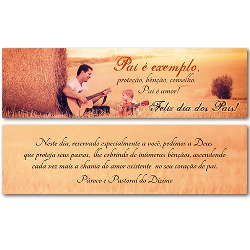 Dia dos Pais Lembrança Católica Marcador de Livro Modelo MPP69