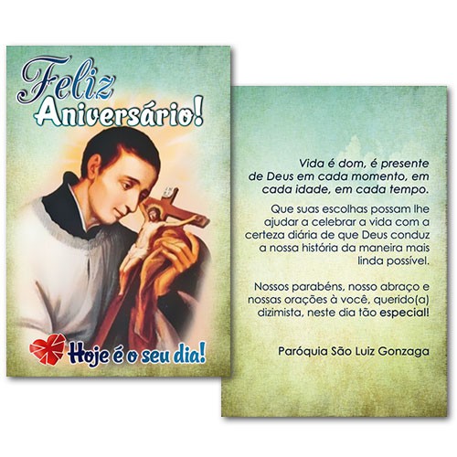 Cartão de Aniversário São Luiz Gonzaga - Série 0006