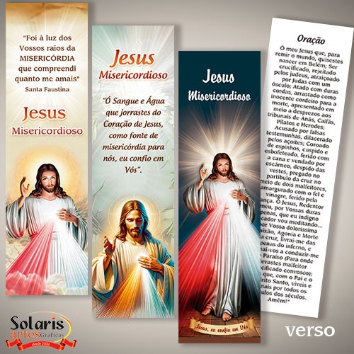 Jesus Misericordioso Marcador de Livro 18x5 com Oração