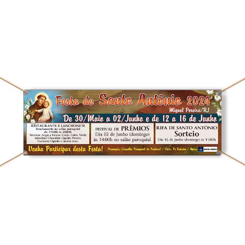 200x60cm Faixa Impressa Personalizada 