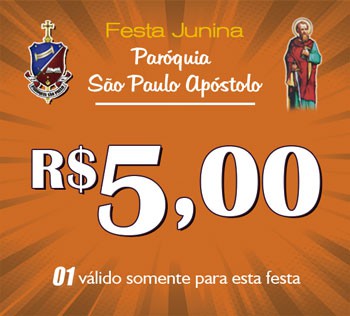 Ficha Fichinhas Ticket Dinheirinho Personalizado Festa Junina Festas em geral