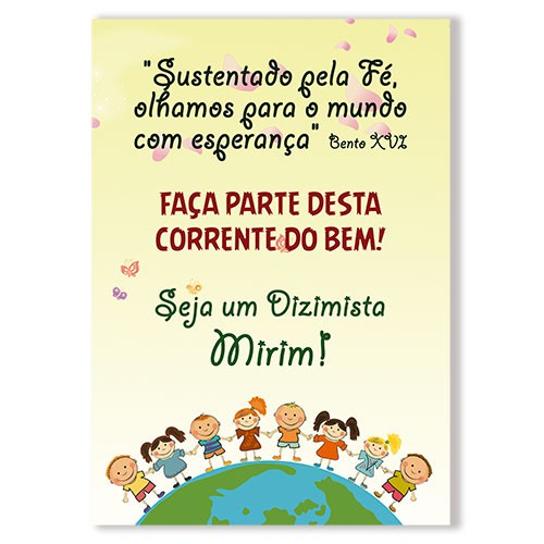 08_Cartaz Dizimo Infantil 30x42cm Pct 3un