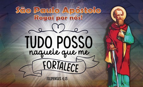 Ima de geladeira 8x5 com calendário 2026 São Páulo Apóstolo Cód05 e outros Padroeiros