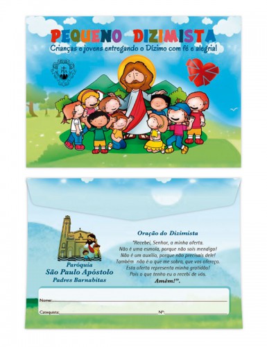 Envelope Dízimo Infantil Modelo 24 Pequeno Dizimista