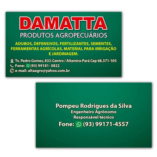 Cartão de Visita Comercial Personalizado 1000un