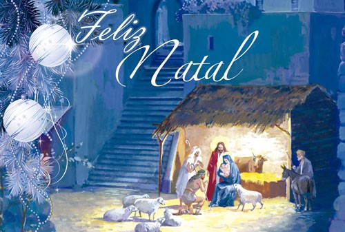 Cartão de Natal Religioso Católico 10x15 NA092