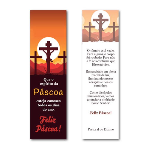 MPR67 Pascoa Marcador de Livro com oração