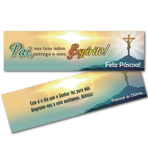 MPR63 Pascoa Marcador de Livro com oração