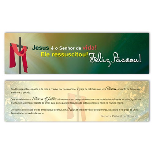 MPR53 Pascoa Marcador de Livro com oração