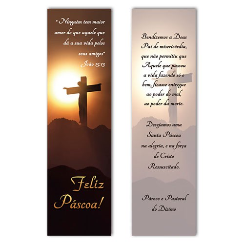 MPR48 Pascoa Marcador de Livro com oração
