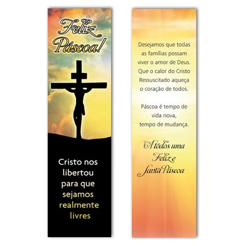 MPR37 Pascoa Marcador de Livro com oração