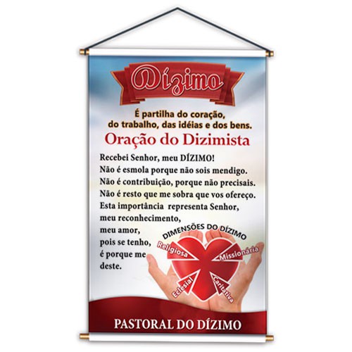 BN2503 Banner Oração do Dizimista Pastoral do Dizimo