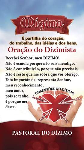 BN2503 Banner Oração do Dizimista Pastoral do Dizimo