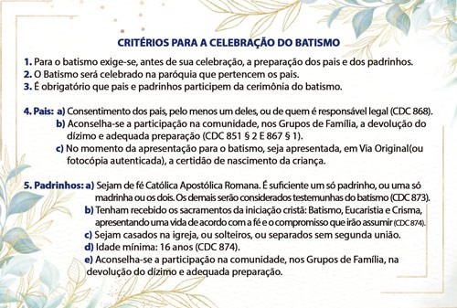 Certificado curso de preparação para o Batismo pais e padrinhos 10X15 Mod.03
